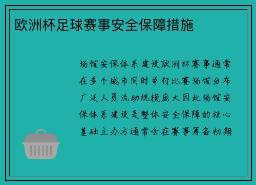 欧洲杯足球赛事安全保障措施